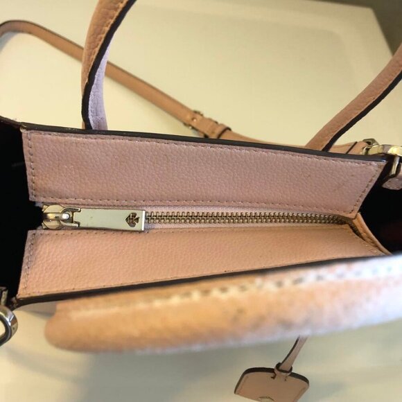 KATE SPADE Eva Small Satchel Open Top Zip Crossbody Bag Blush Pink MSRP $329 - Picture 7 of 11